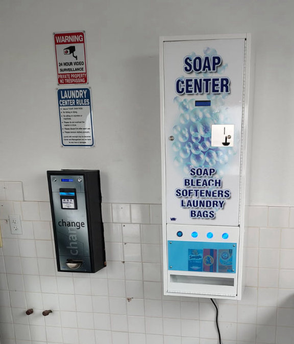 Newly renovated laundromat at Westhaven RV Park